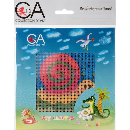 Collection D&#x27;Art Snail Stamped Needlepoint Kit
